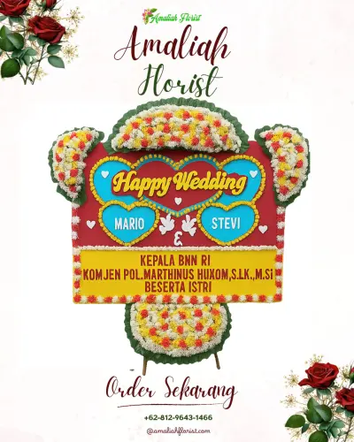 Karangan Papan Bunga Pernikahan di Madyogondo